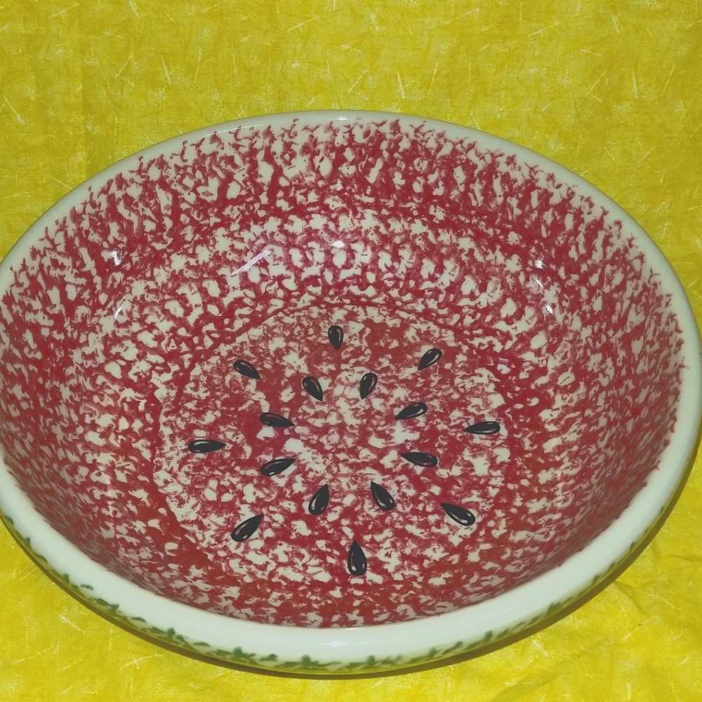Rare Round Henn Watermelon Bowl 9.5"